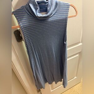 Striped Blue and White Women's Tank Top